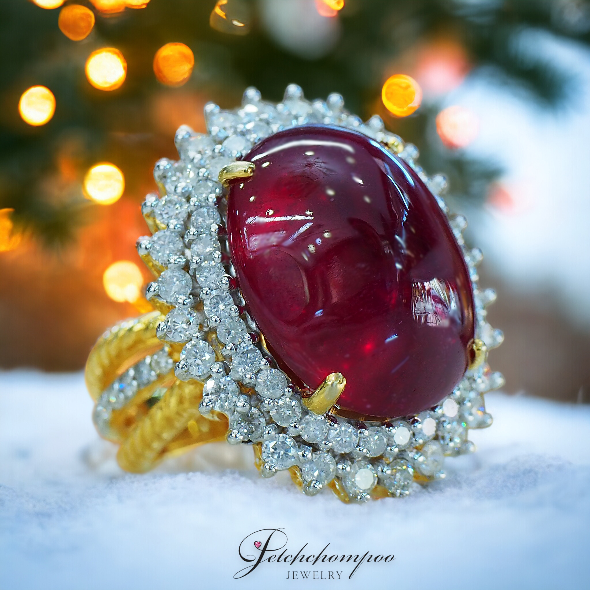 Ruby ring surrounded by on sale diamonds