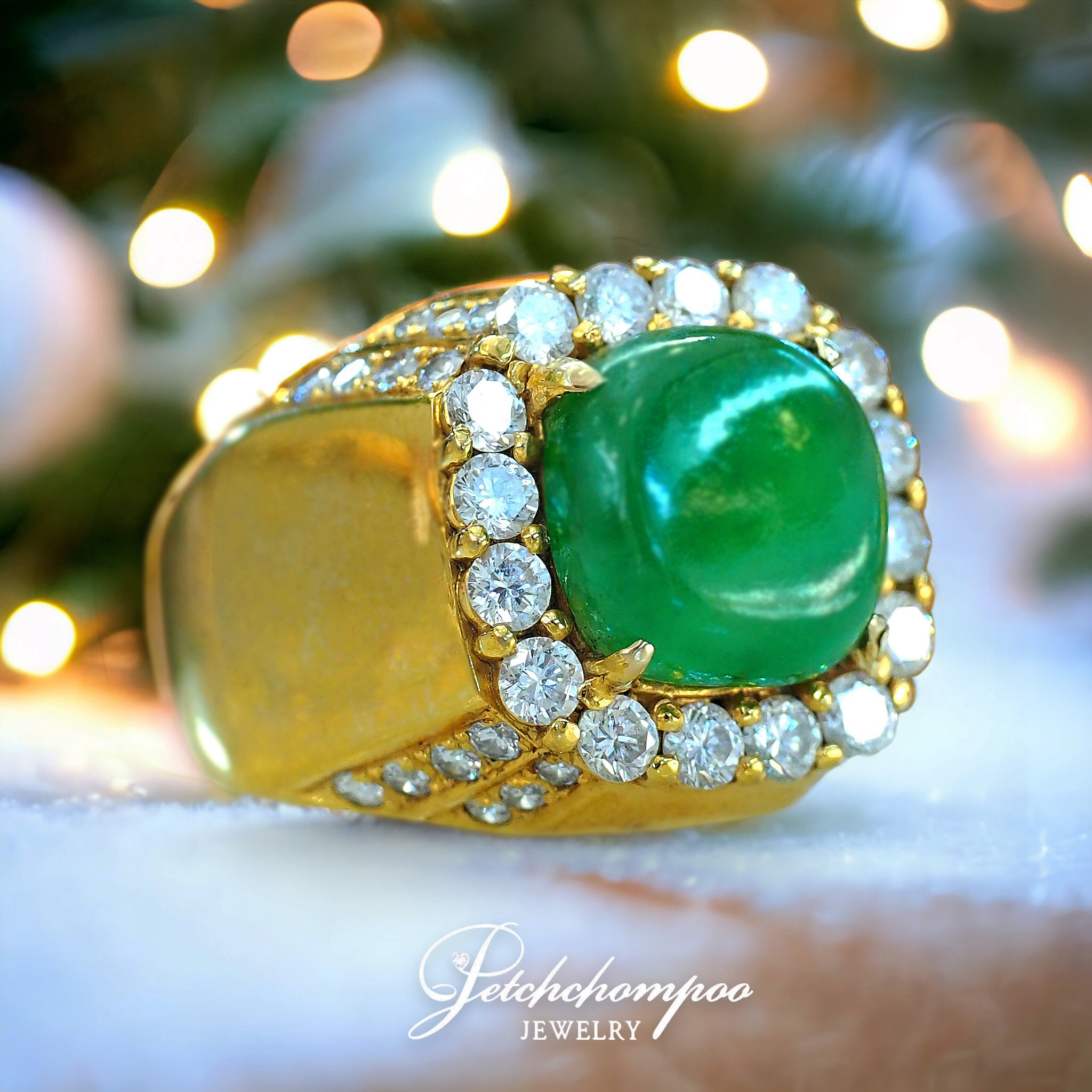 Burmese jade ring Type A, 4.81 carats, surrounded by diamonds, AIG ...