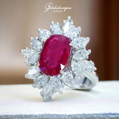 [29553] 5.05 carat Mozambique ruby with diamond ring  599,000 