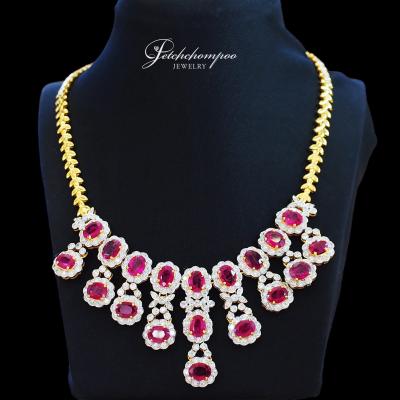 [29242] Burma ruby and diamond necklace  490,000 