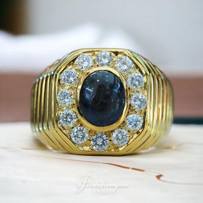 [29062] แหวน Black Star Sapphire ชายล้อมเพชร  59,000 