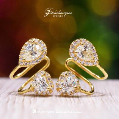 [29766] Heart Shape and Pear Shape diamond earring  99,000 