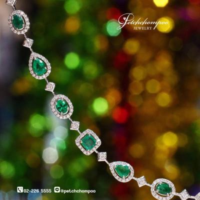 [29778] Colombia emerald with diamond bracelet  99,000 