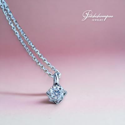 [29164] 0.22 carat D color diamond pendant with chain  29,000 