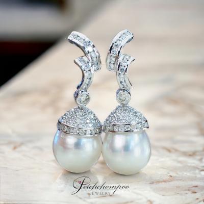 [26176] Southsea pearl with diamond Earring  139,000 