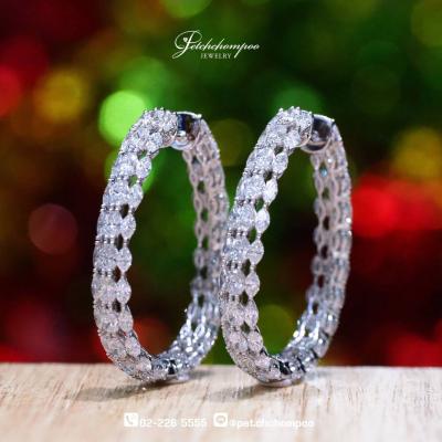 [29837] 7.87 carat diamond hoop earring  299,000 