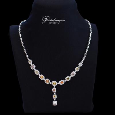 [29330] Fancy color diamond necklace  229,000 