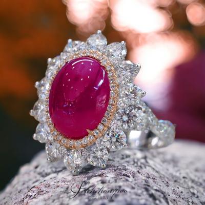 [29342] 6.10 carat Burma ruby with diamond ring and pendant  189,000 