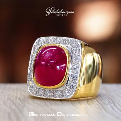 [024558] Myanmar ruby diamond men ring  299,000 