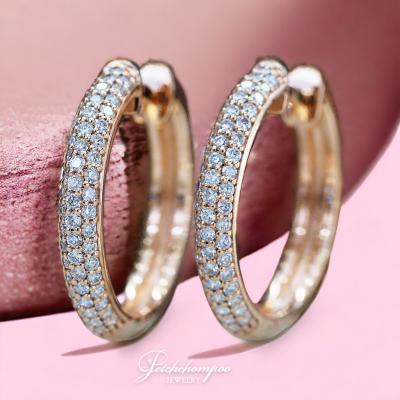 [29151] 0.60 carat diamond hoop earring  39,000 