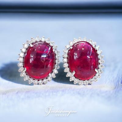 [024418] Ruby and diamond earring  49,000 