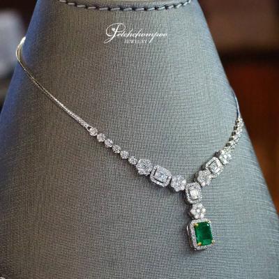 [29501] Zambia emerald with diamond necklace  149,000 