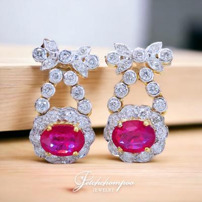 [29233] Burma ruby with diamond earring  79,000 
