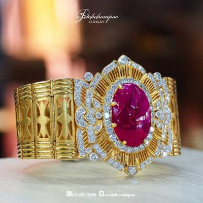 [024594] 23.75 Carat Myanma ruby with diamond Bracelet  899,000 