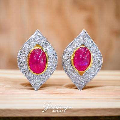 [29232] Burma ruby with diamond earring  39,000 