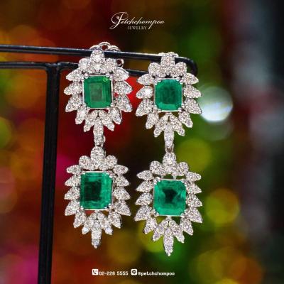 [29774] Colombia emerald with diamond earring  169,000 