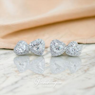 [29194] D Color heart shape diamond GIA earring Discount 299,000