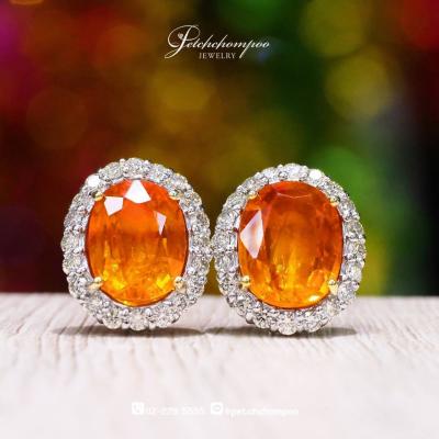 [29767] Yellow sapphire with diamond earring  189,000 