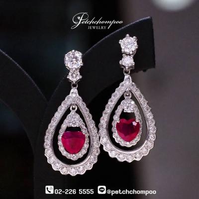 [29858] Burma ruby with diamond earring  119,000 