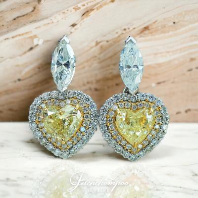 [28195] Fancy Yellow diamond earring  299,000 