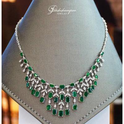 [29468] Zambia emerald with diamond necklace  269,000 