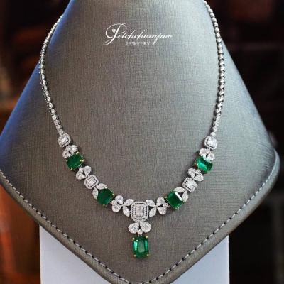 [29502] Zambia emerald with diamond necklace  399,000 