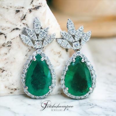 [29251] Colombia emerald with diamond earring  99,000 