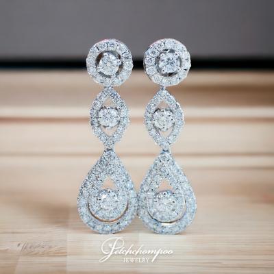 [29030] Diamond chandelier earrings 2.04 carats 2 in 1  99,000 