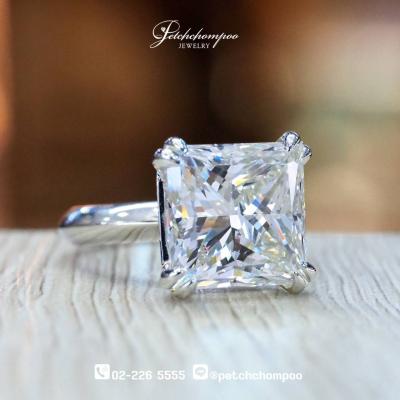 [29684] แหวนเพชร Princess cut  10.50 กะรัต K VVS2 2EX HKD ลดราคาเหลือ 3,990,000