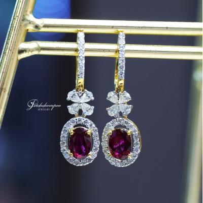 [023838] Ruby with diamond earring  59,000 