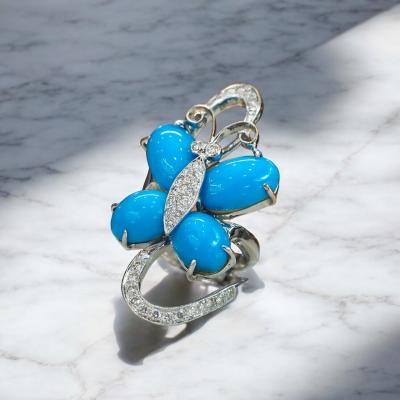 [025004] Turquoise with Diamond ring  59,000 