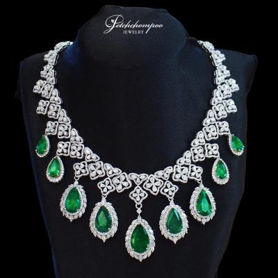 [022346] Zambia emerald with diamond necklace  1,990,000 