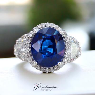 [29400] 7.52 carat royal blue ceylon sapphire with diamond ring  599,000 