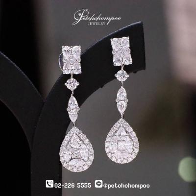 [29857] “Crystal Cascade” Diamond Drop Earrings – 3.87 Carats  199,000 