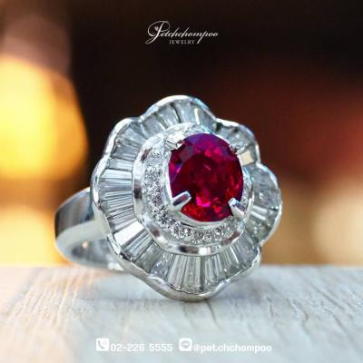 [29700] 2.71 carat Vivid red siam  ruby with diamond ring  390,000 